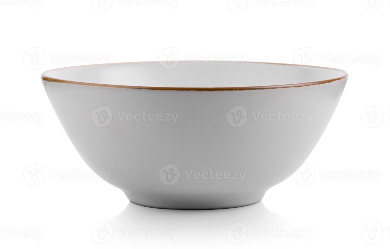 ceramic bowl on white background photo