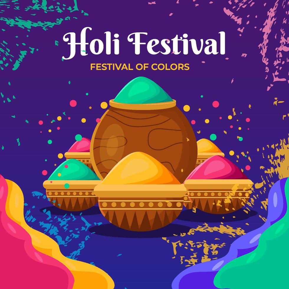 concepto de fondo del festival holi vector