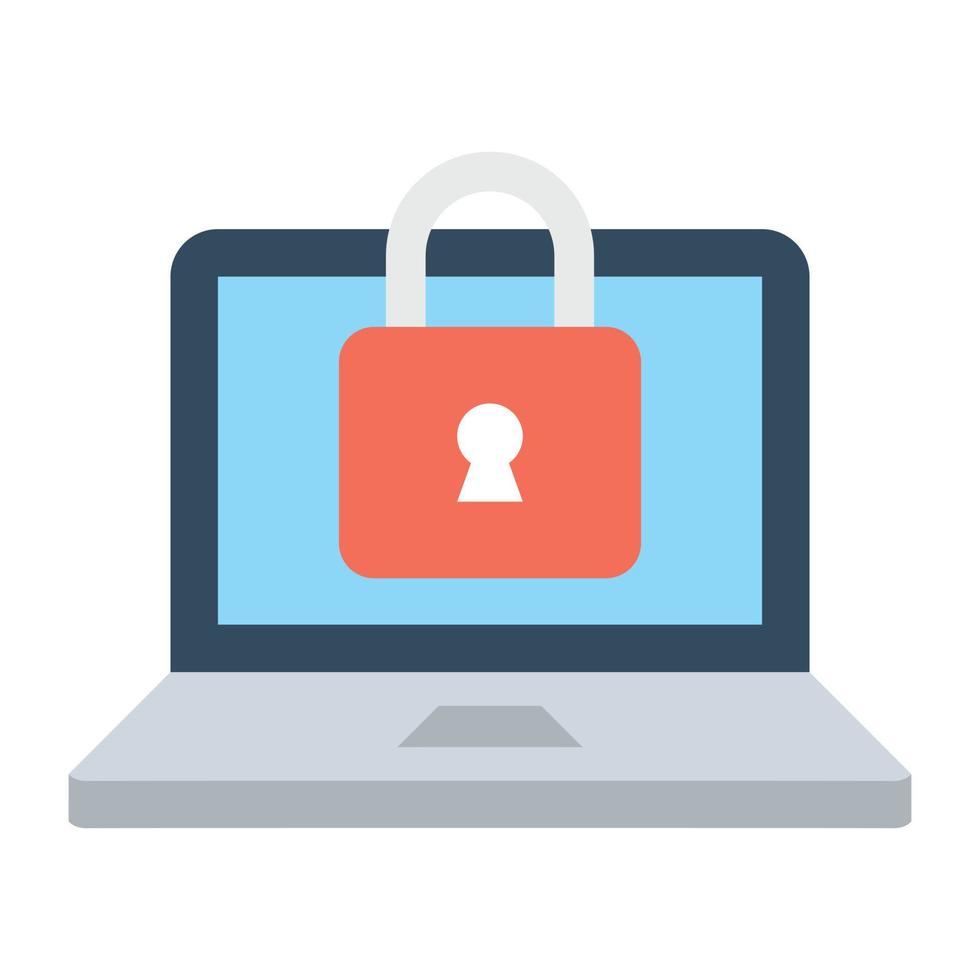 Laptop Security Concepts vector