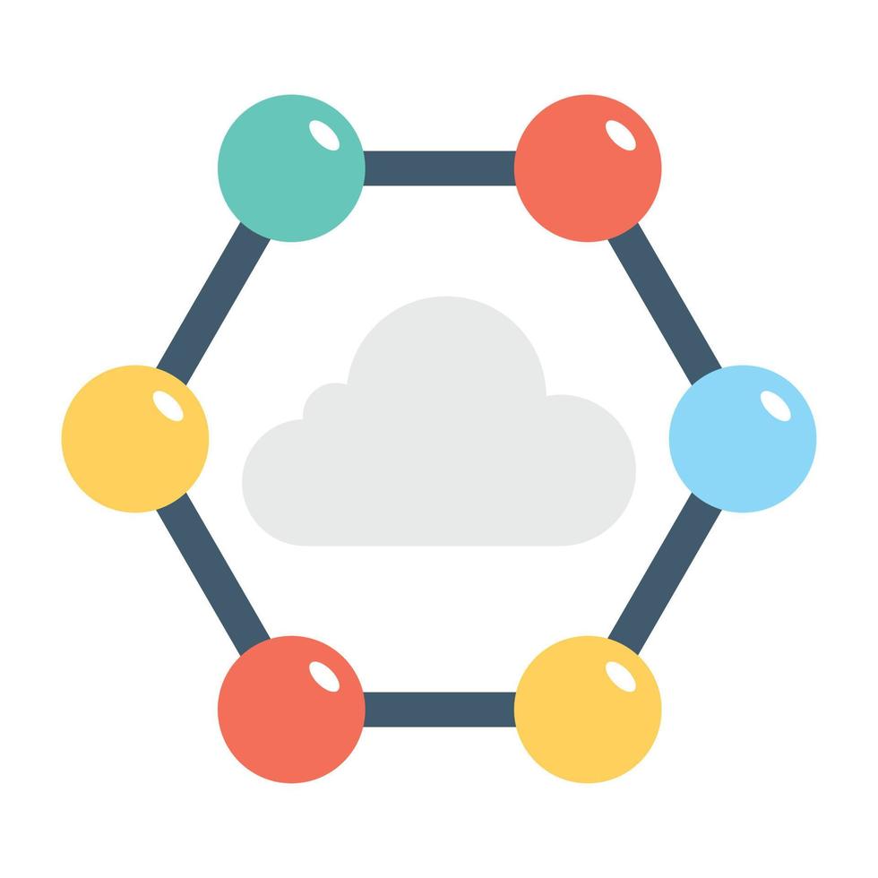 Cloud Network Concepts vector