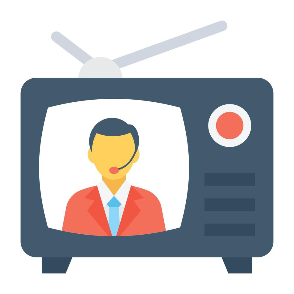 Trendy Television Concepts vector