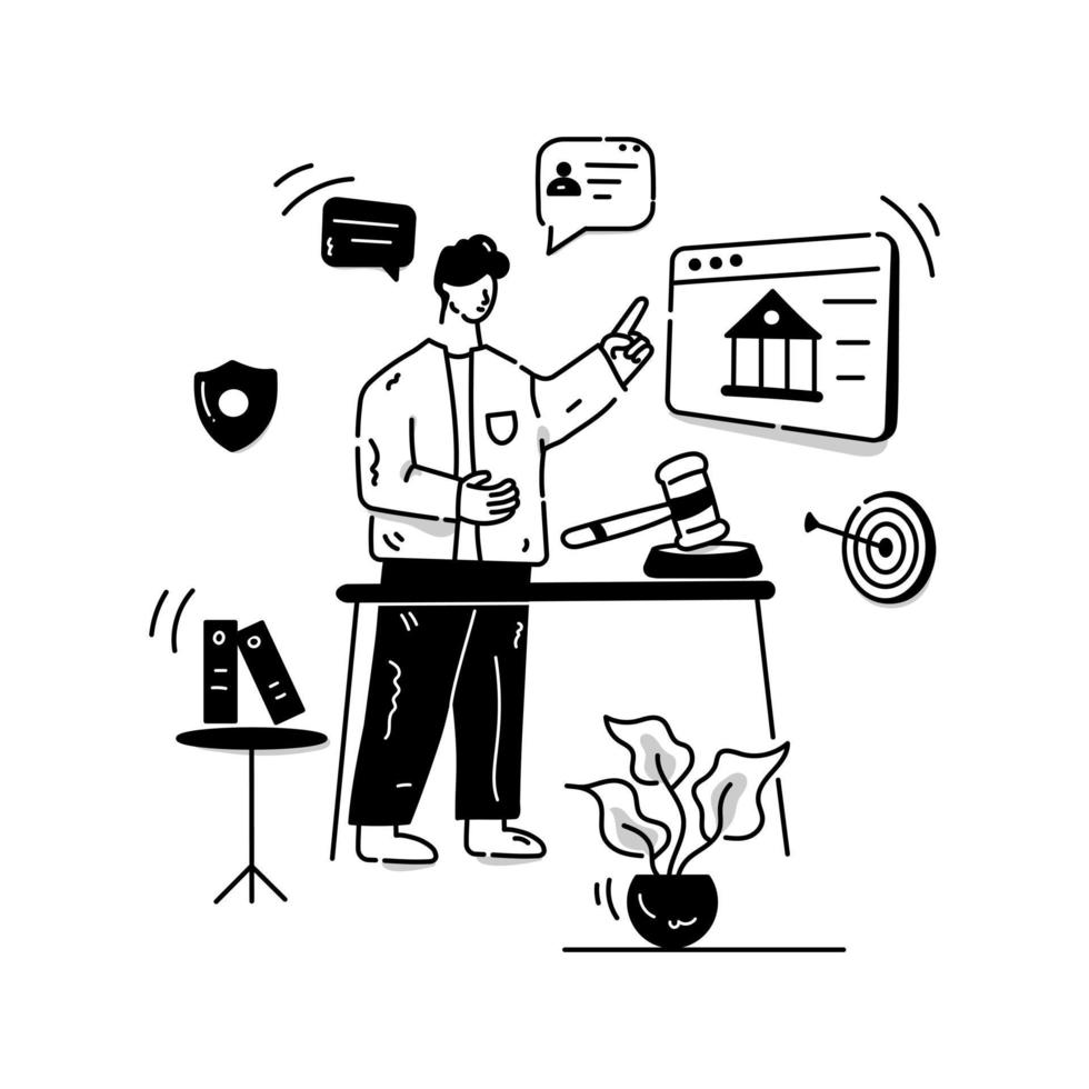 A well-designed hand drawn illustration of print design vector