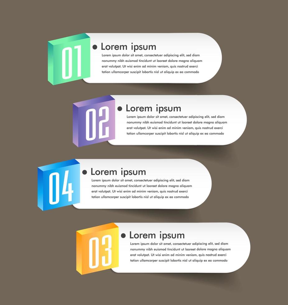 modern text box template, infographics banner vector