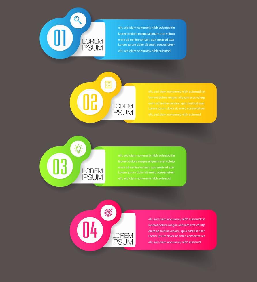 modern text box template, infographics banner vector