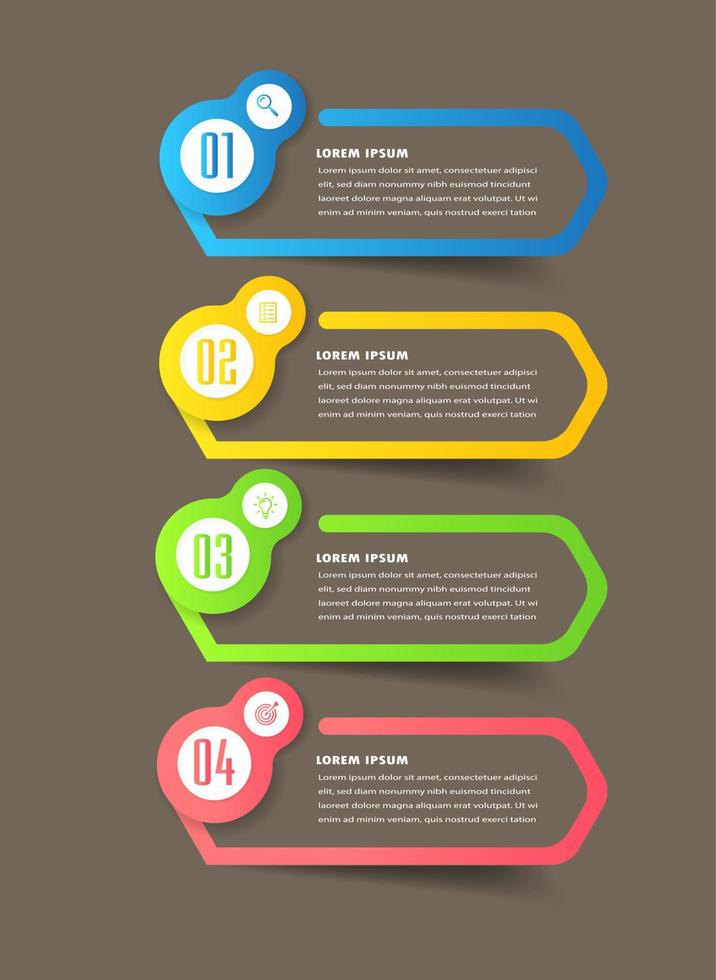 modern text box template, infographics banner vector