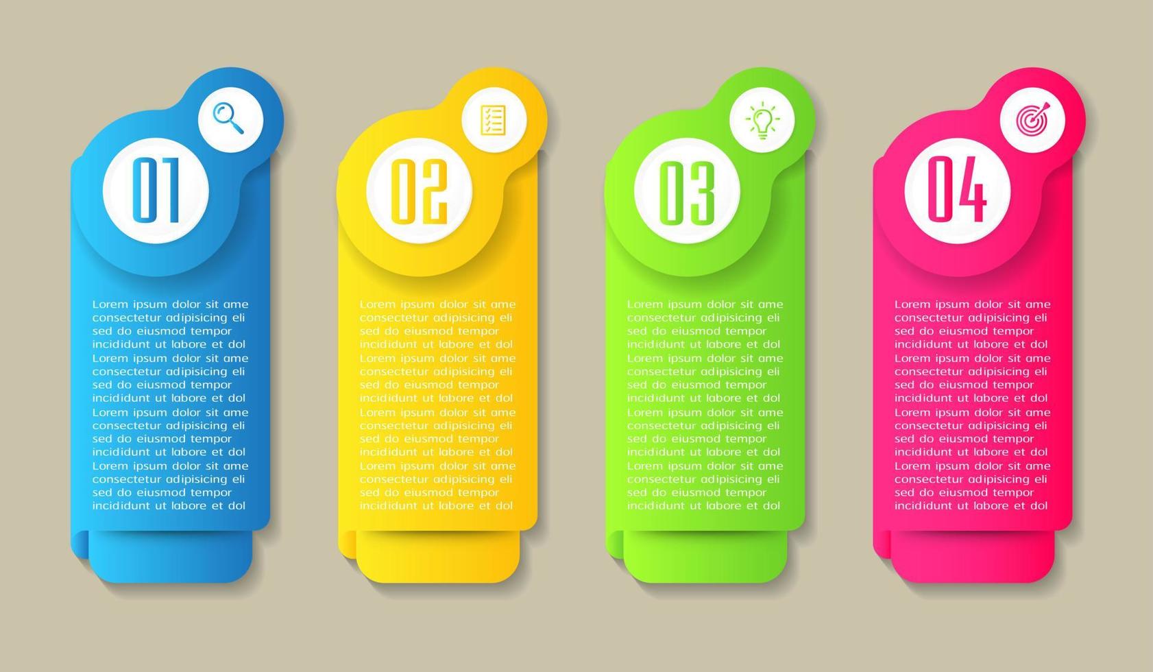 modern text box template, infographics banner vector