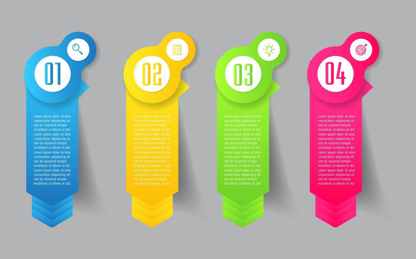 modern text box template, infographics banner vector