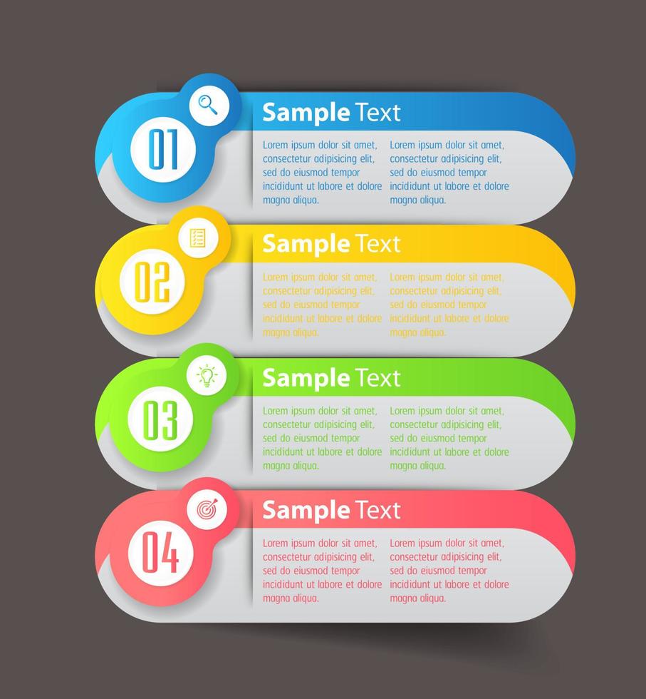 modern text box template, infographics banner vector