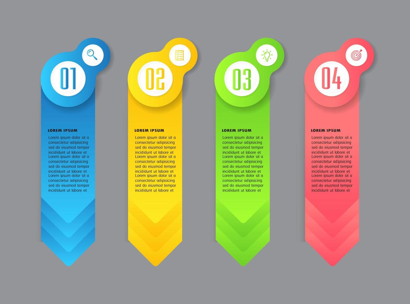 modern text box template, infographics banner vector