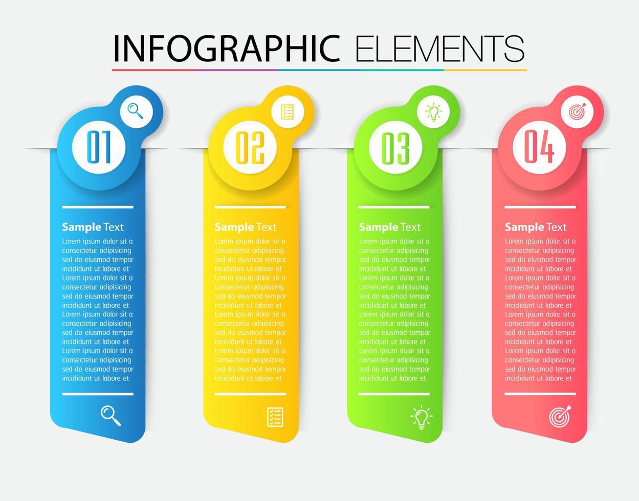 modern text box template, infographics banner vector