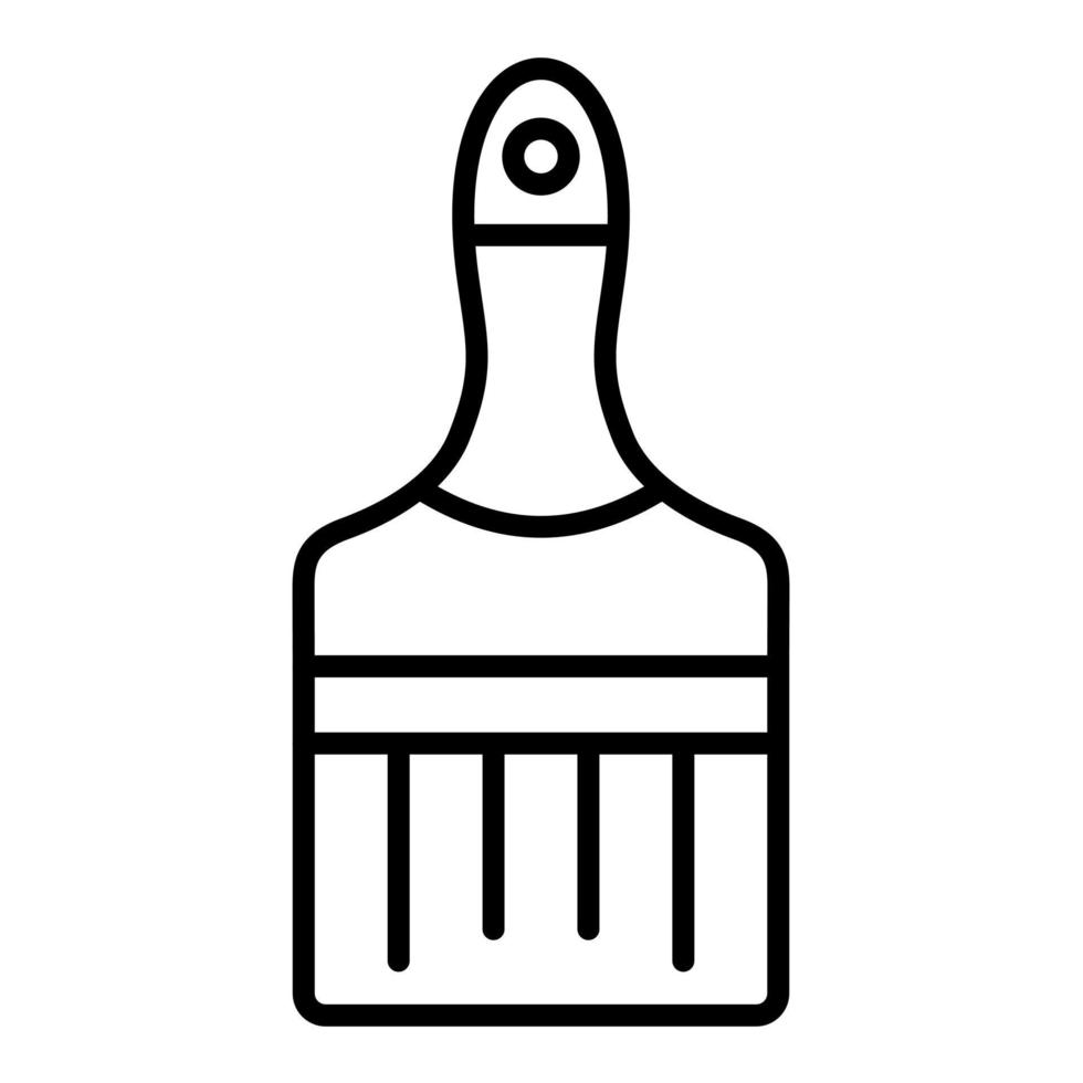 Paint Brush Line Icon vector