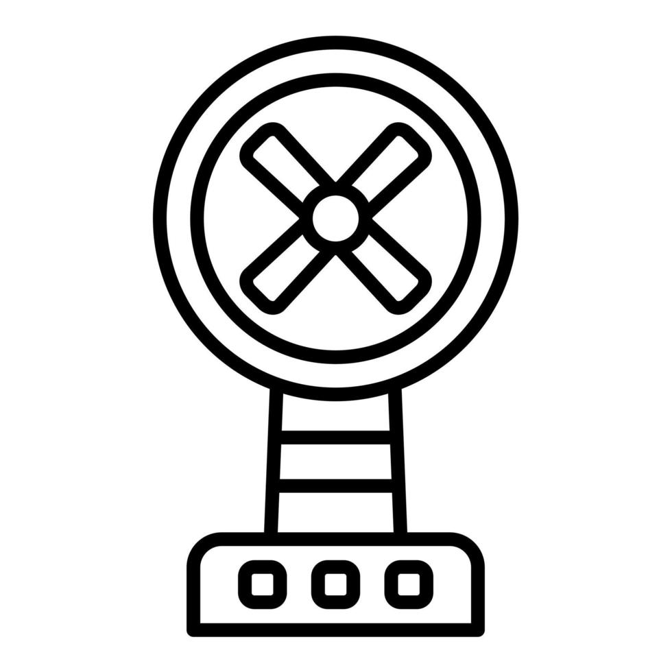 icono de línea de ventilador de pie vector