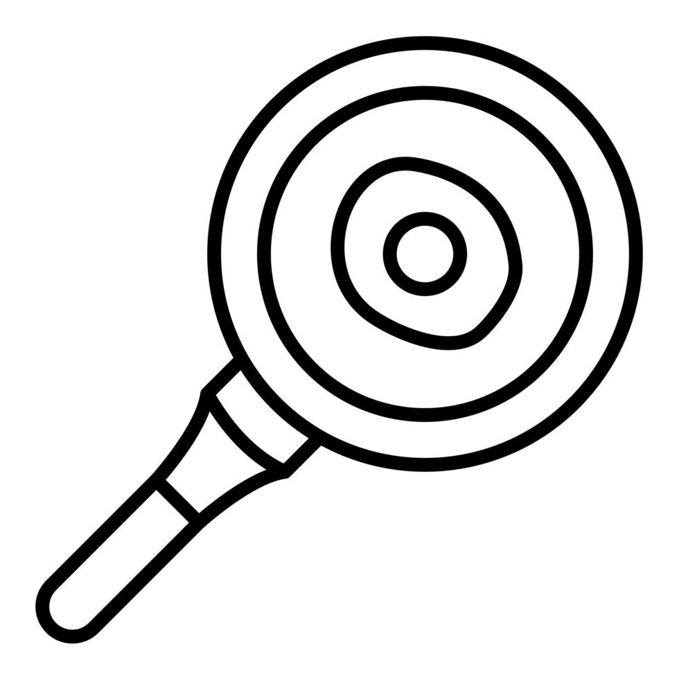 Frying Pan Line Icon vector