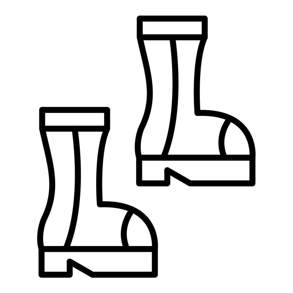 Firefighter Boots Line Icon vector