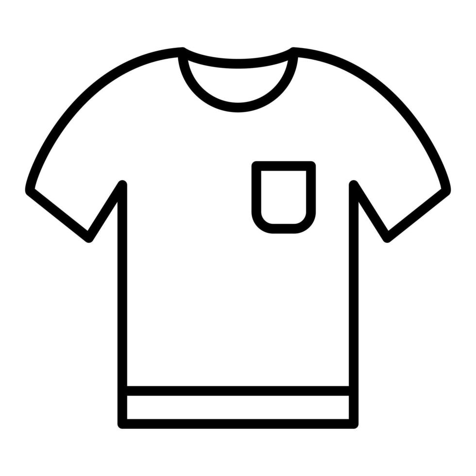Tshirt Line Icon vector