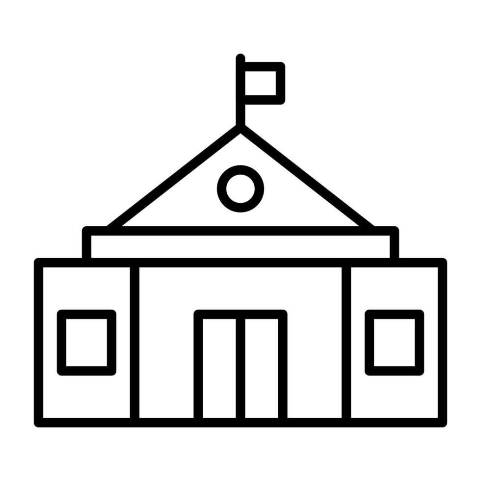 Embassy Line Icon vector