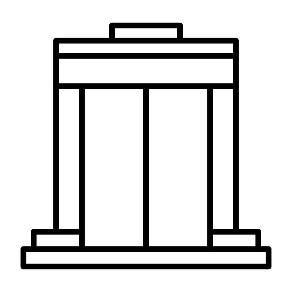 icono de línea de puerta de embarque vector