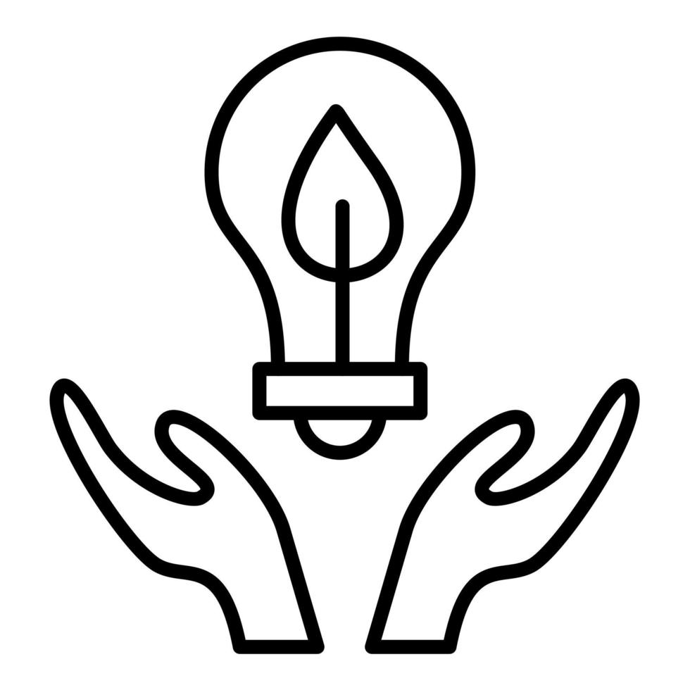 Energy Saving Line Icon vector