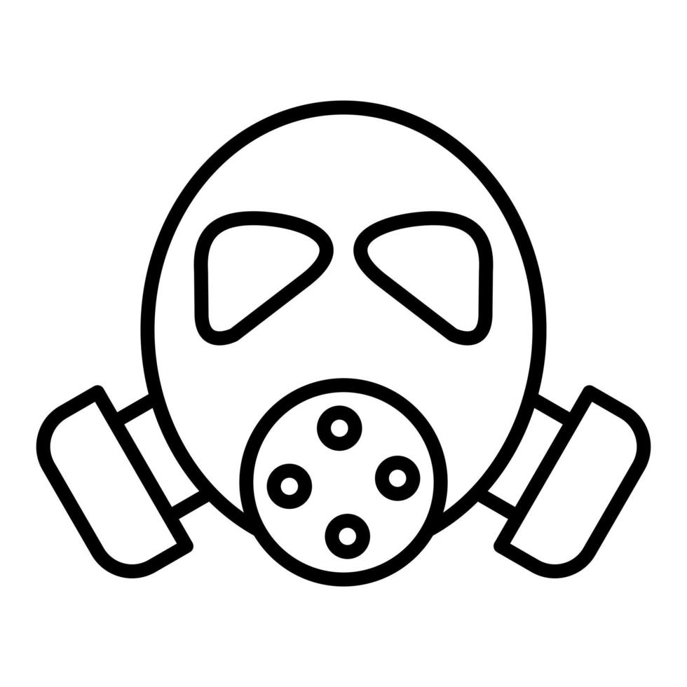 Fireman Mask Line Icon vector