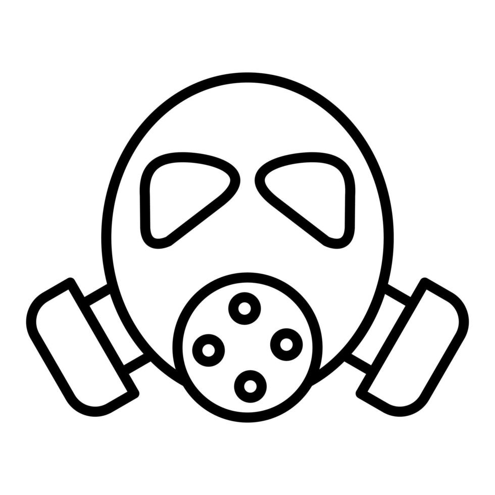 Fireman Mask Line Icon vector