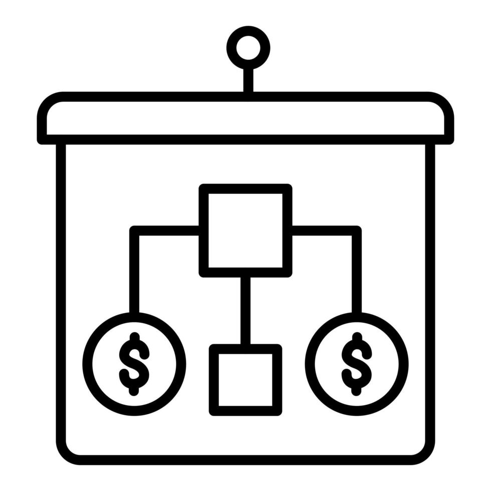 Planning Line Icon vector