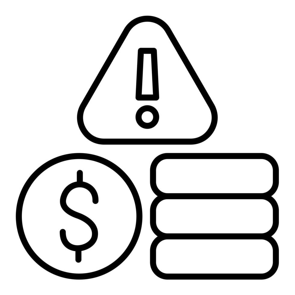 Business Risk Line Icon vector