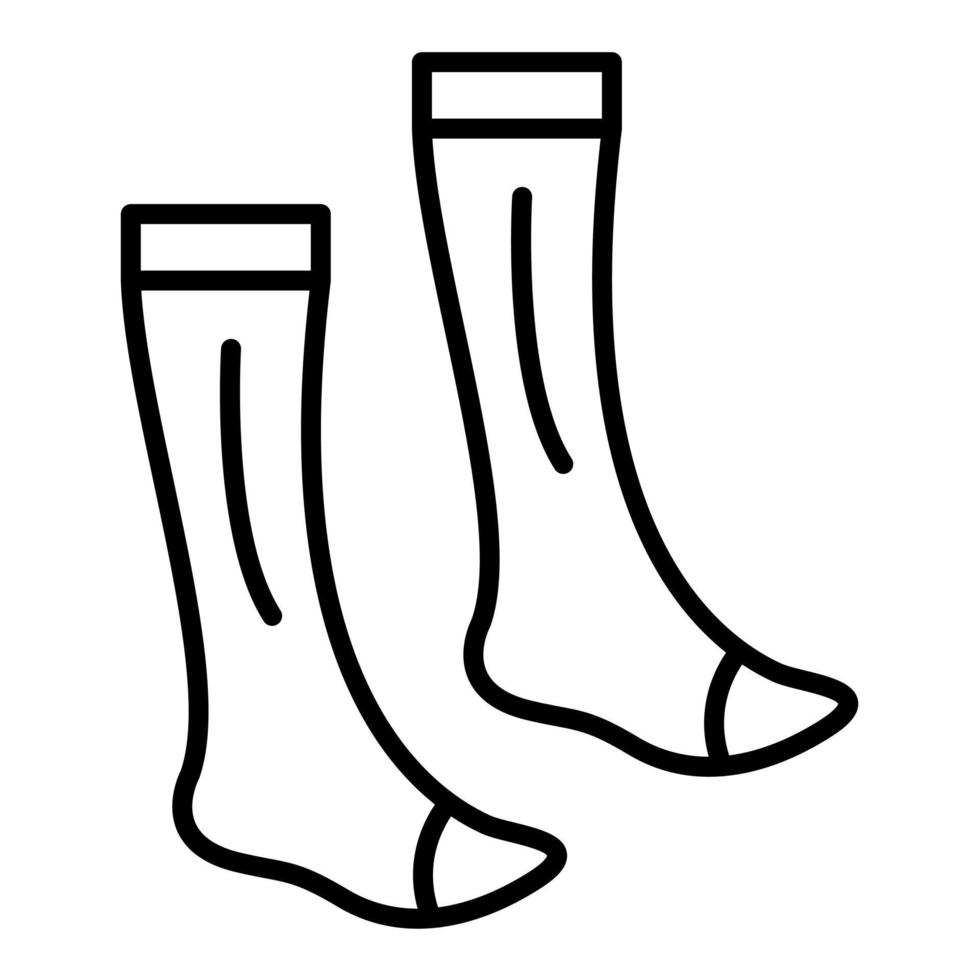 icono de línea de calcetines vector