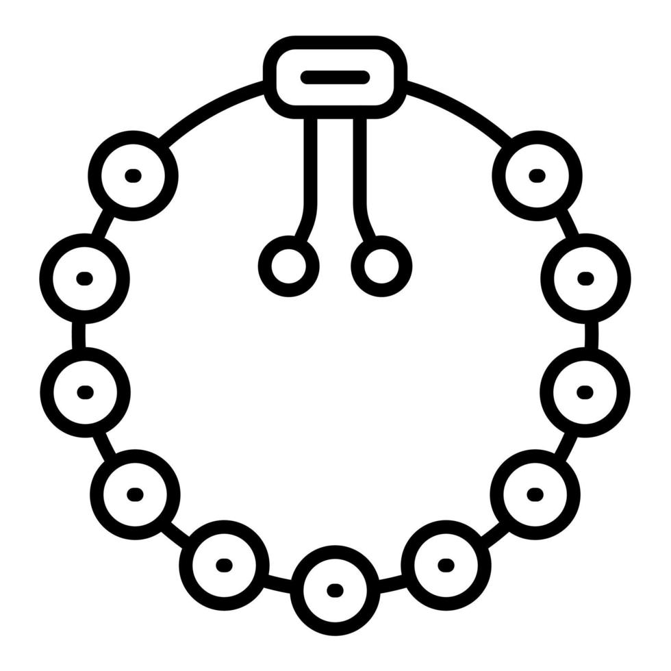 icono de línea de pulsera vector