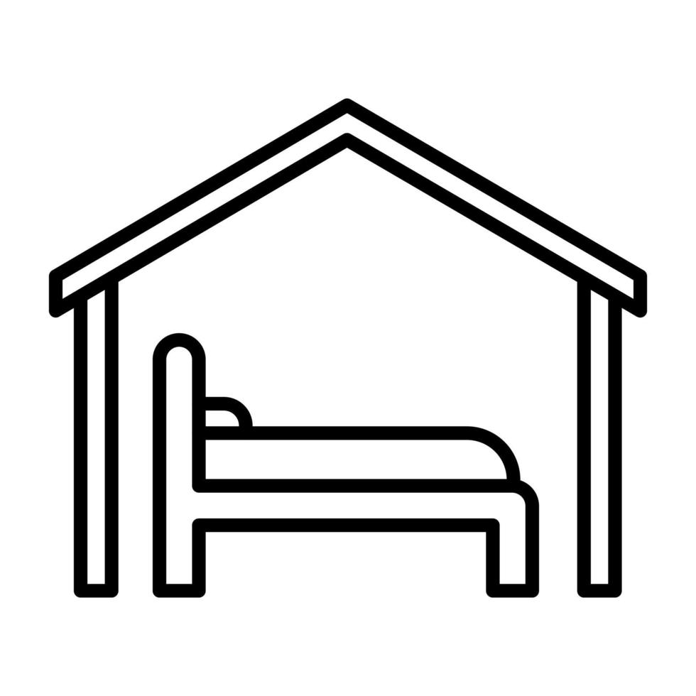 Accomodation Line Icon vector