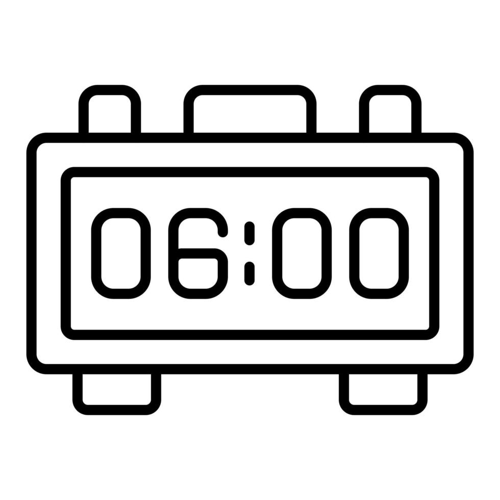 Digital Clock Line Icon vector