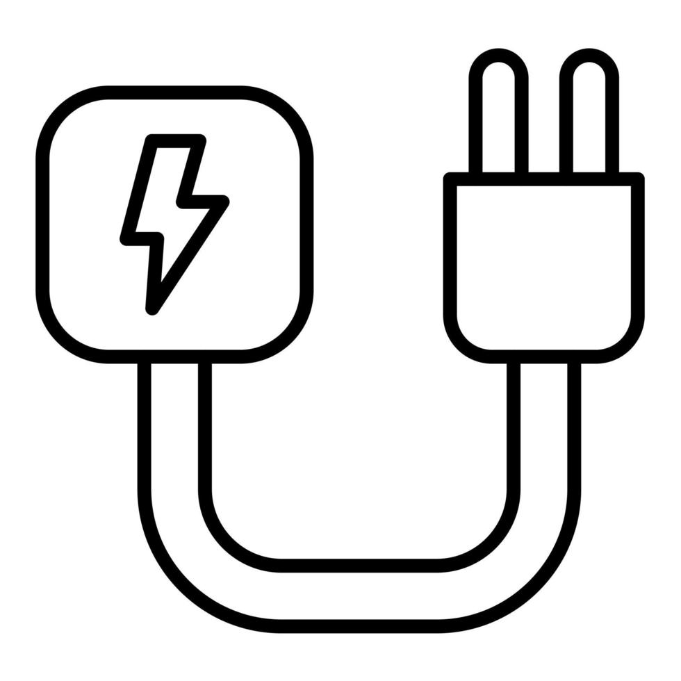 icono de línea de electricidad vector