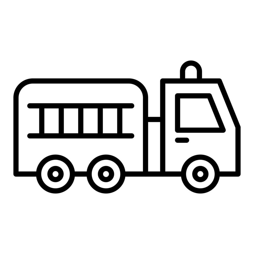 Fire Truck Line Icon vector