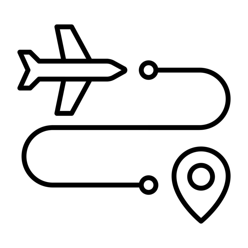 Route Line Icon vector