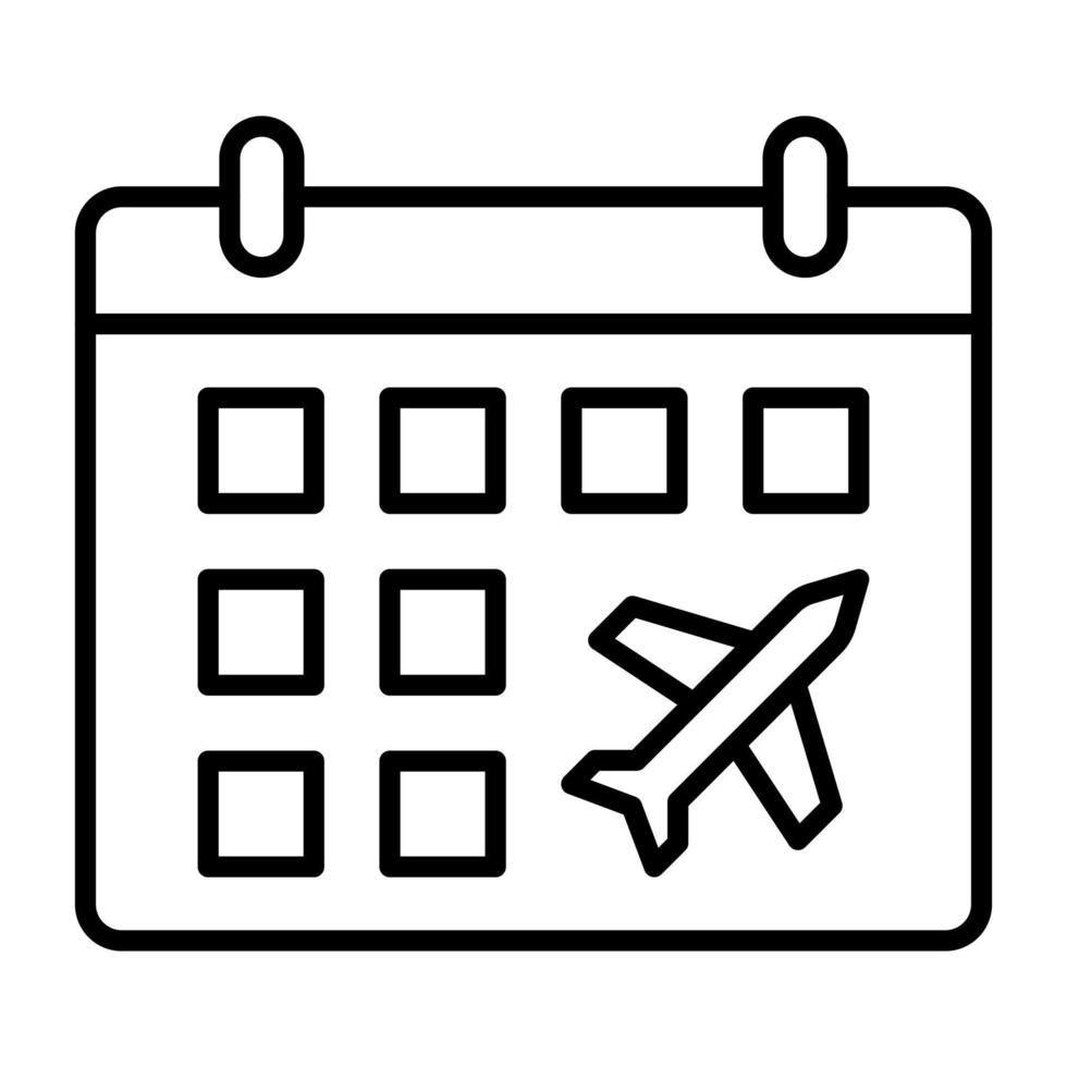 Schedule Line Icon vector