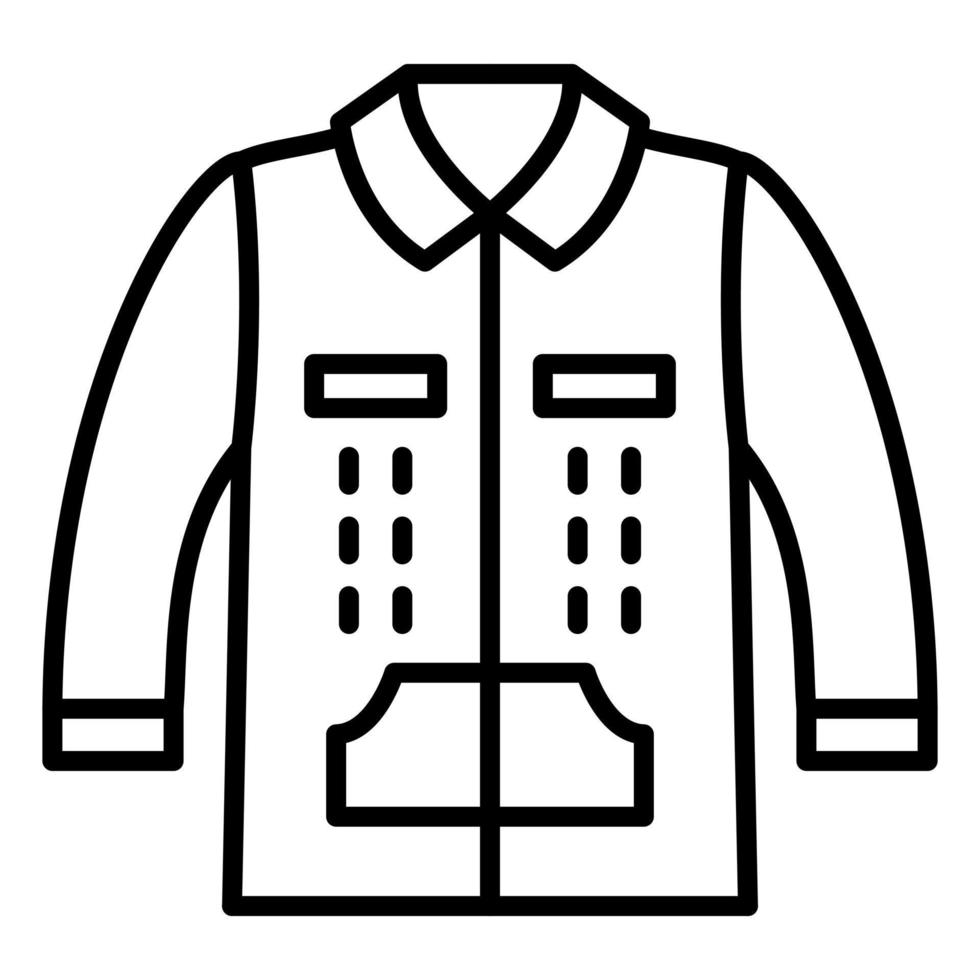 Varsity Jacket Line Icon vector