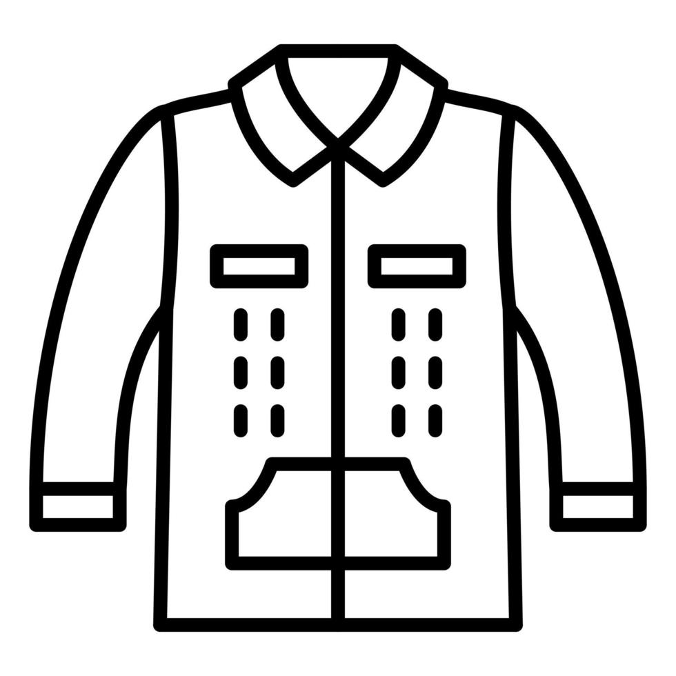 icono de línea de chaqueta universitaria vector