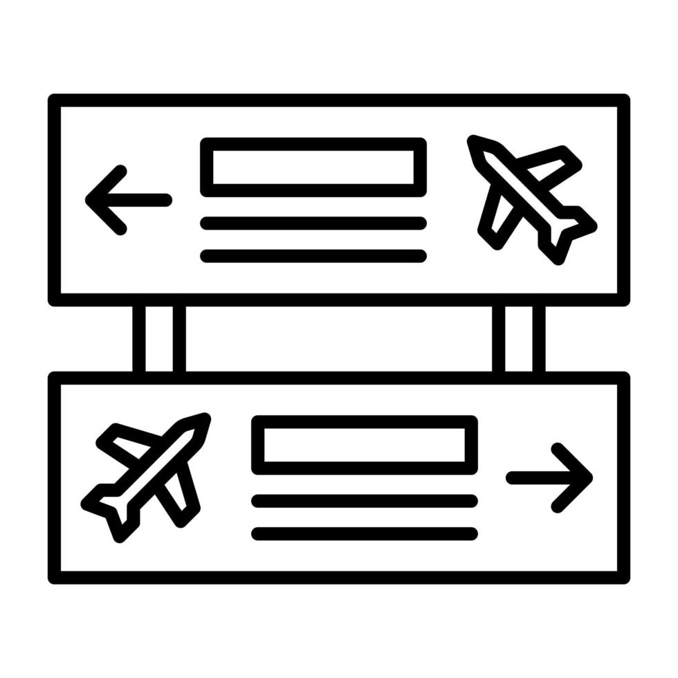 Directions Line Icon vector