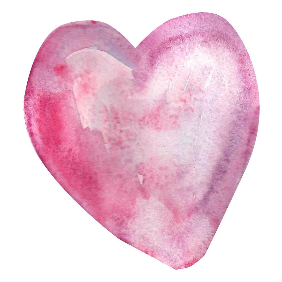 valentine's day. Watercolor hearts painted with a brush. Simple, minimalistic holiday cards. photo