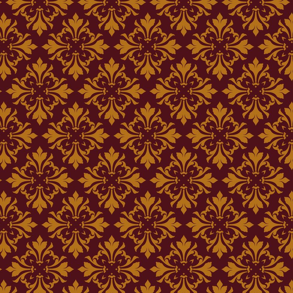 vintage damask pattern background vector