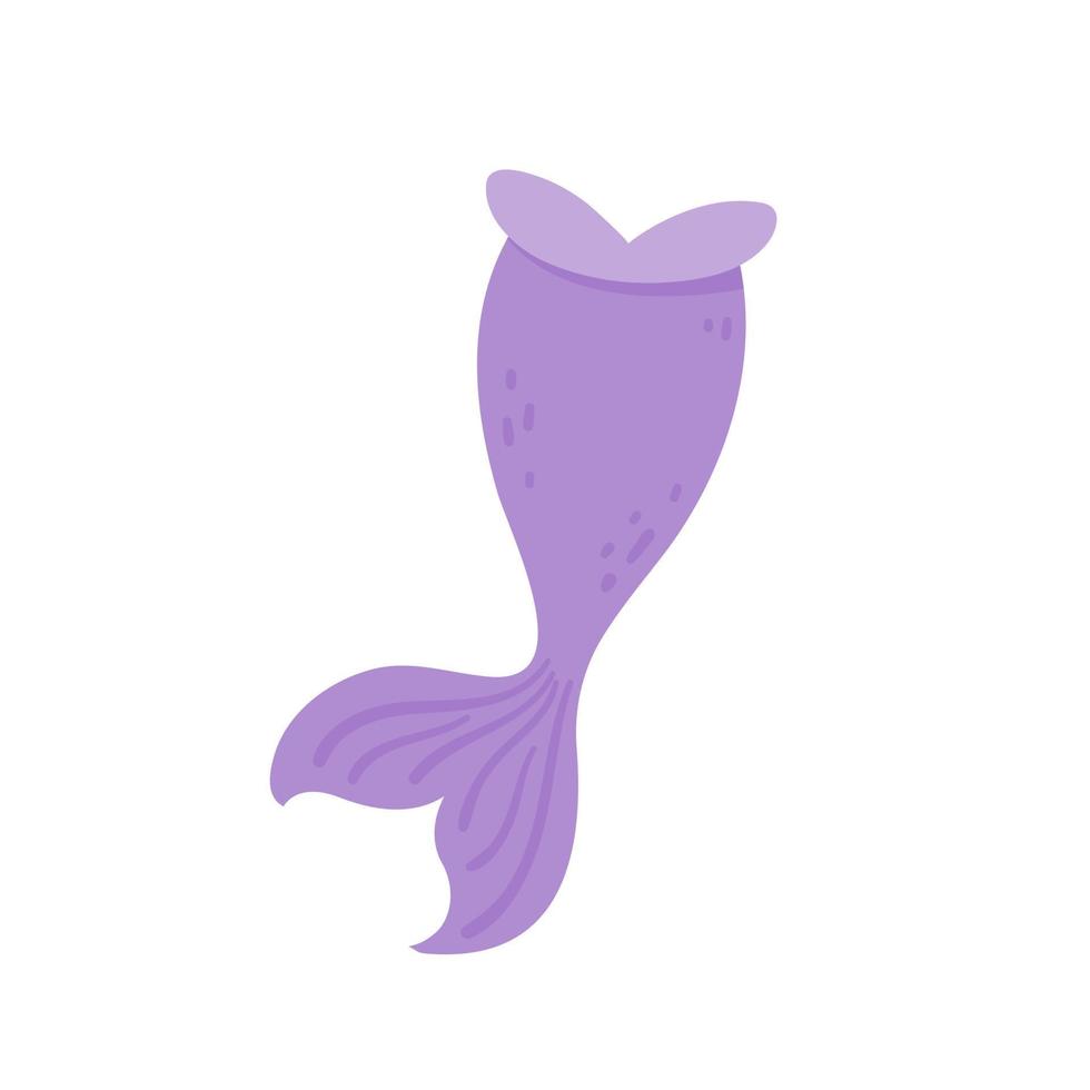 Underwater mermaid tail silhouette cute party decorations for girls vector