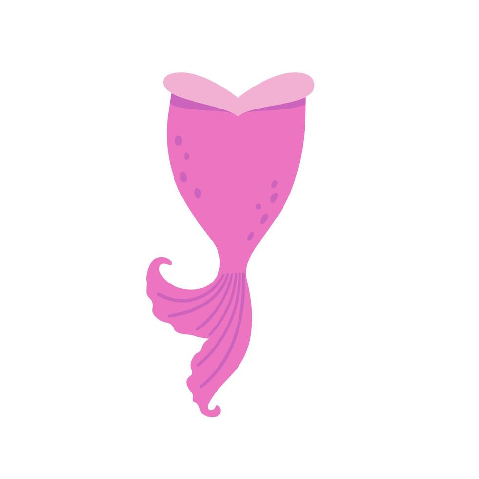 Underwater mermaid tail silhouette cute party decorations for girls vector