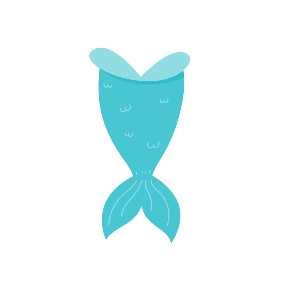 Underwater mermaid tail silhouette cute party decorations for girls vector