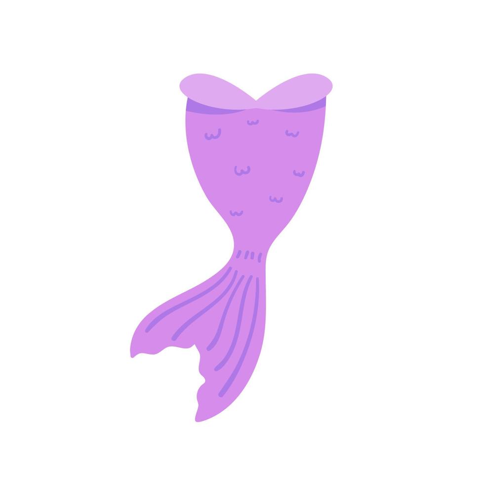 Underwater mermaid tail silhouette cute party decorations for girls vector