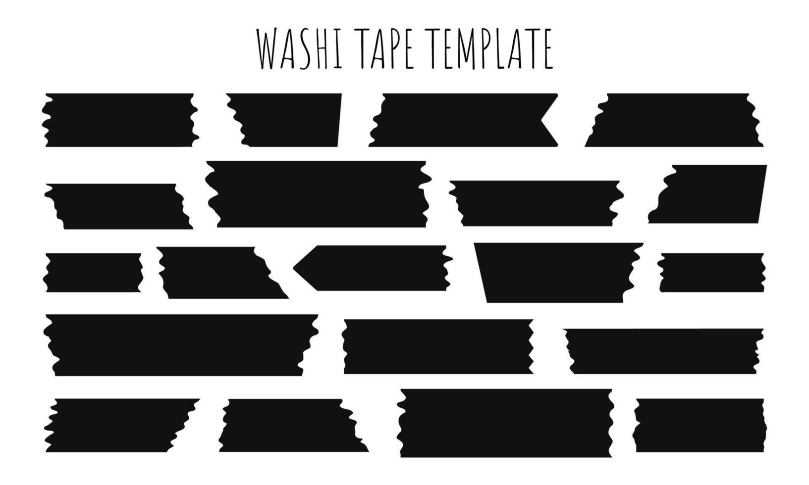 Blank Washi Tape Template for decorating festive patterns vector