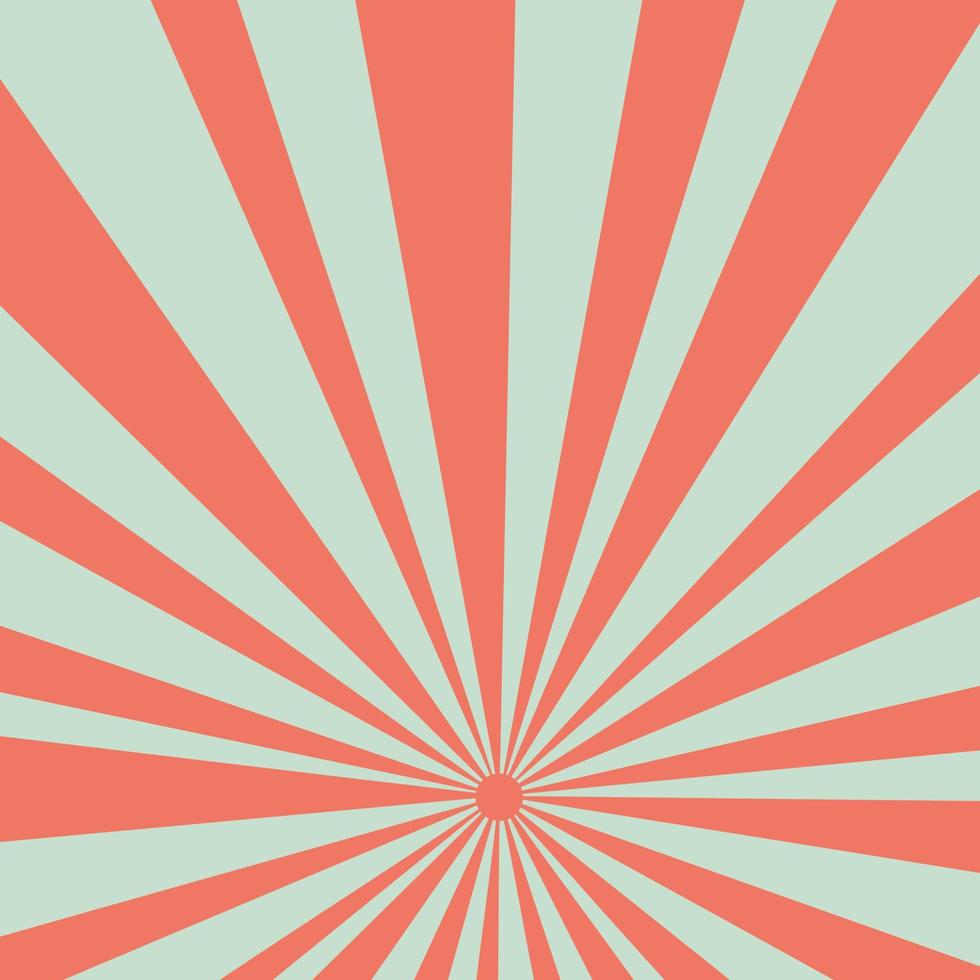 Peach Retro Sun Beam Solar Backdrop vector