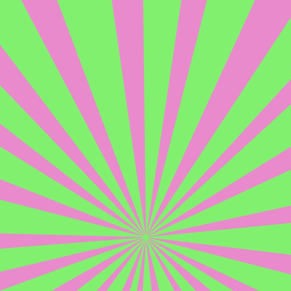 telón de fondo solar de rayo de sol retro rosa verde vector