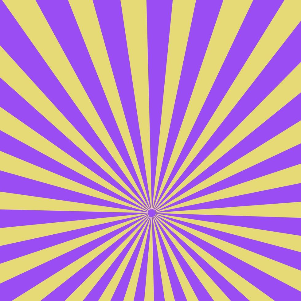 Lilac Yellow Sunbeam Retro Rays Backdrop vector