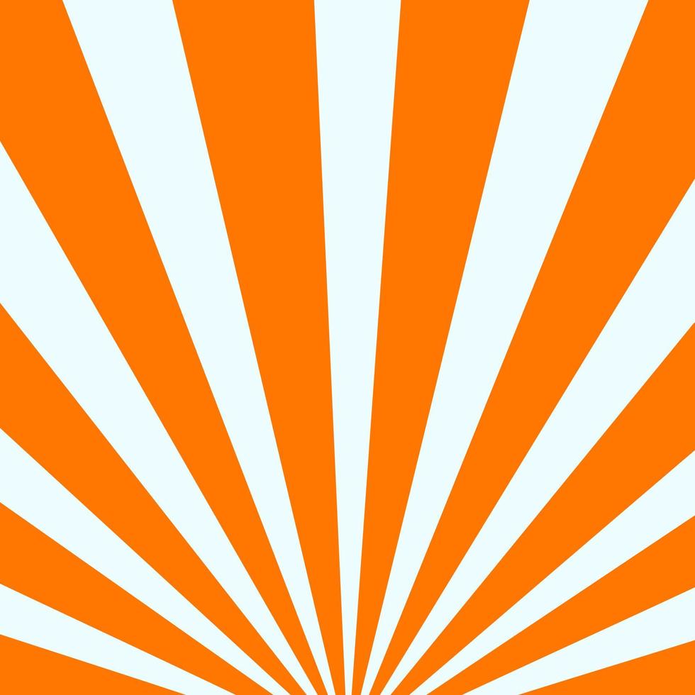 telón de fondo solar de rayo de sol retro naranja vector