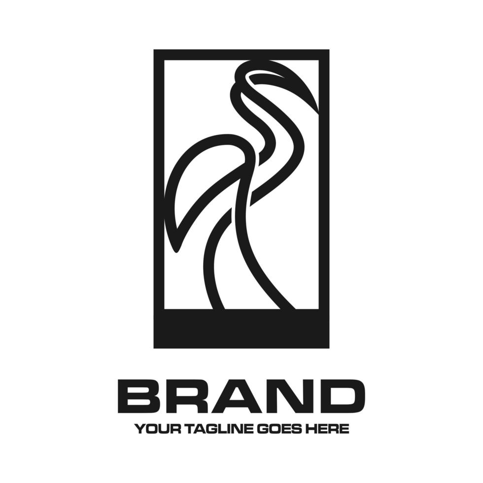 crane outline logo vector