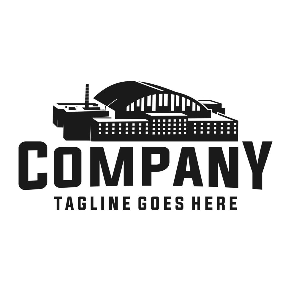 factory building logo vector